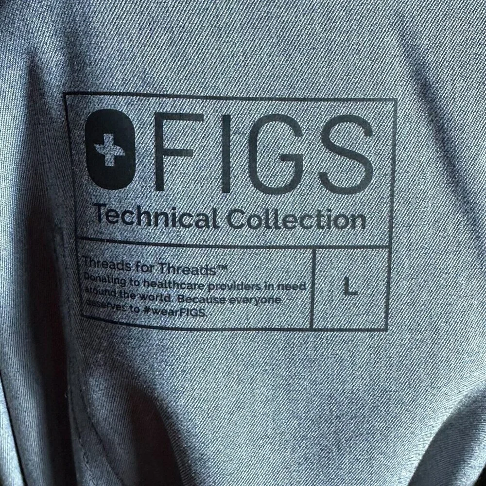 FIGS Technical Pisco Basic Scrub Pants Sz L Graphite Healthcare Medical Nurse